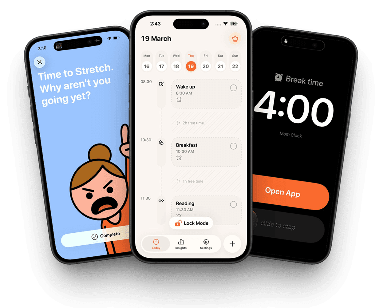 Mom Clock - Strict Alarms & Block Distractions, Stay Focused Every Day
